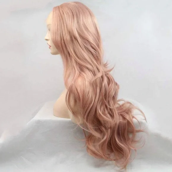 - ✨24” PINKROSE GOLD BODY WAVY LACE FRONT WIG💫 *NWT*